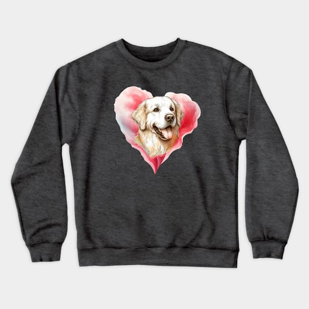 My Heart - Golden Retriever Crewneck Sweatshirt by ZogDog Pro